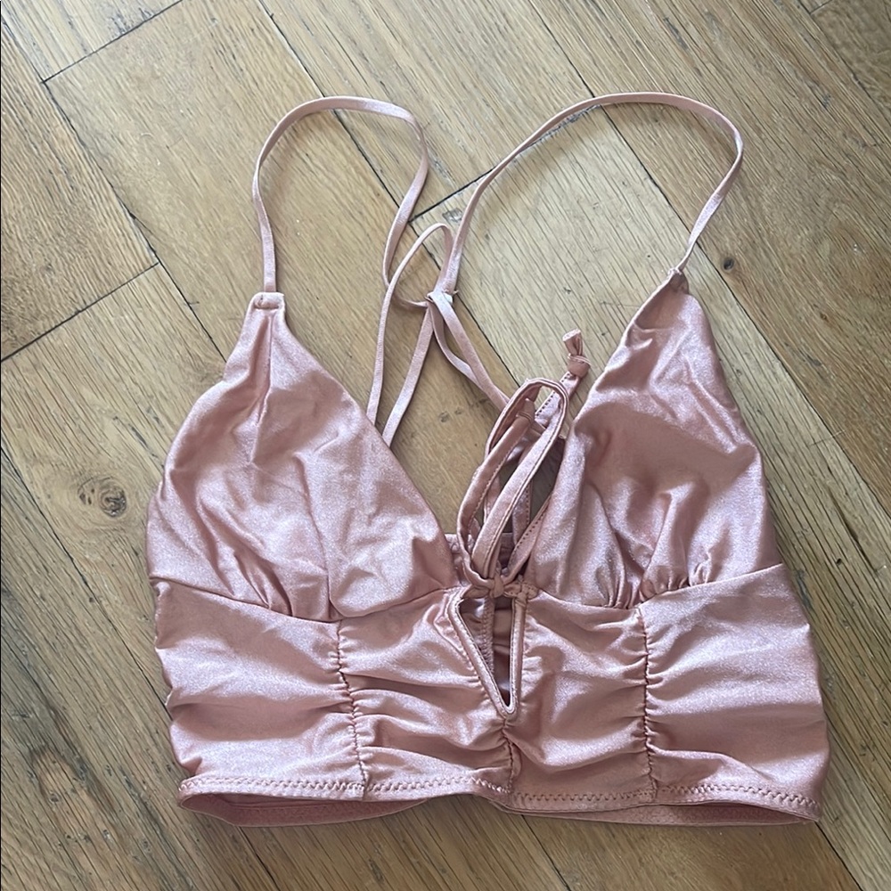 Urban outfitters Satin Strappy Crop Top